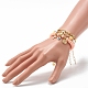 Set di bracciali elasticizzati e con perline e maglie a catena BJEW-JB06563-01-3
