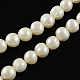 Grado de hebras de perlas de agua dulce cultivadas naturales SPPA006Y-1-1