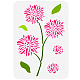 Fingerinspire dahlia pochoir 8.3x11.7 pouce réutilisable dahlia motif floral dessin modèle printemps nature fleur pochoir pour la décoration de la maison plantes pochoir pour bois mur meubles papier peinture DIY-WH0396-0028-1