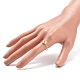 Anillo de dedo de vórtice con envoltura de alambre de cobre para mujer RJEW-JR00479-04-3