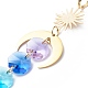 Galvanoplastie octogone perles de verre pendentif décorations HJEW-JM00775-01-6