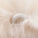 Colgantes cubiertos de bola de pompón de piel de conejo de imitación hecha a mano X-WOVE-F020-A04-2