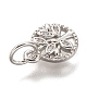 Brass Micro Pave Clear Cubic Zirconia Charms ZIRC-B002-66-4