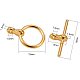 Nbeads 20sets tibetischen Stil goldene runde Knebelverschlüsse & tbar Verschlüsse für Halskette Armband Schmuckherstellung TIBE-NB0001-09G-2
