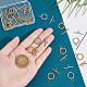 Unicraftale 20 Sätze 304 Edelstahl-Knebelverschlüsse goldene & Edelstahl-Farbleiste und Ringverschlüsse oder Endverschlüsse für die Herstellung von Schmuckkomponenten für Armbandketten STAS-UN0001-37-3
