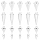 UNICRAFTALE 24pcs 4 Sizes Spike Hypoallergenic Pendants Silver Stainless Steel Metal Punk Style Charm Cone Pattern Pendants for DIY Necklaces Jewelry Making 6.5~18mm STAS-UN0038-37-1