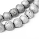 Electroplate agata naturale rotonde fili di perle G-M171-10mm-01-1