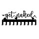 Word Get Naked Iron Wandhaken Kleiderbügel HJEW-WH0018-077-1