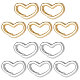 Beebeecraft 10Pcs 2 Colors Heart Shape Key Ring Gold & Platinum Plated Spring Gate Ring Clasps 11.5x17x2.5mm Keyring Key Chain Buckles for Handbag Purse Shoulder Strap KK-BBC0003-88-1