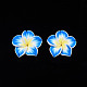 Plumeria hecha a mano de arcilla polimérica flor 3D abalorios CLAY-Q192-30mm-05-2