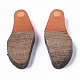 (Clearance Sale)Transparent Resin &  Waxed Walnut Wood Pendants RESI-T035-09-B01-2