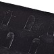 木製の直方体ペンダントディスプレイ  ベルベットで覆われた  ブラック  23.5x12x4.1cm ODIS-L001-04A-2