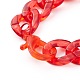 Bracelets chaîne gourmette en acrylique transparent spray unisexe BJEW-JB06312-7