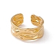 Ионное покрытие (ip) 304 открытое манжетное кольцо из нержавеющей стали для женщин RJEW-C045-22G-2