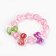 Bracelets extensibles en perles acryliques pour enfants BJEW-JB03885-2