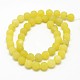 Citron naturel perles rondes de jade brins X-G-D677-6mm-2
