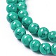 Chapelets de perles en turquoise synthétique G-E525-6mm-03-3