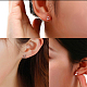 Boucles d'oreilles à tige en forme de note de musique en laiton plaqué platine véritable EJEW-EE0002-002-6