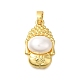 Подвески из латуни в форме будды с покрытием KK-M079-12G-1