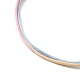 染色グラデーションカラー調整可能なナイロン糸コード編組ブレスレットの作成  ミックスカラー  内径：1-3/4~3-1/4インチ（4.4~8.3cm） AJEW-JB01161-3