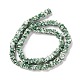 Natürliche grüne Fleck Jaspis Perlen Stränge G-K326-01-3
