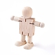 Незавершенные заготовки деревянных игрушек-роботов X-AJEW-WH0109-84-1
