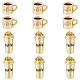DICOSMETIC 12Pcs 2 Styles Cup Pendants Mini Coffee Cup Charms Word Coffee Pendants Golden 3D Coffee Cup Charms 18K Gold Plated Brass Coffee Charms for Jewelry Crafts Making KK-DC0002-41-1