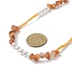 Frammenti di pietre preziose e perle di plastica e perline di semi di vetro NJEW-C00031-5