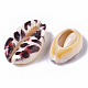 Printed Natural Cowrie Shell Beads SSHEL-R047-01-B04-3