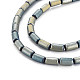 Electroplate Frosted Glass Beads Strands EGLA-T008-026-4