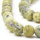 Brins de perles turquoise jaune naturel (jaspe) G-T106-299-2