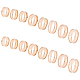 Unicraftale 16 pz anello con nucleo vuoto in oro rosa 8 misure anello in acciaio inossidabile per intarsio anelli vuoti rotondi scanalati con sacchetti di velluto per la creazione di gioielli RJEW-UN0001-28-1