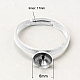 Brass Ring Mountings and Settings KK-I018-S-1