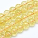 Natürlichen Citrin Perlen Stränge G-E483-13-6mm-1