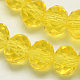 Perles en rondelles facettées en verre d'imitation cristal autrichien manuelles X-G02YI084-1