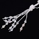 Collares largos de cristal de mujer con lariat largo X-NJEW-L032-B04-2