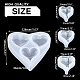 Molde de resina de silicona de corazón olycraft 5pcs DIY-OC0001-21-3