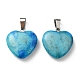 Coeur teints pendentifs de pierres précieuses naturelles G-Q438-05-4