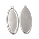 304 Stainless Steel Pendant Cabochons Settings STAS-A070-45P-1