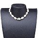 Collane di perline intrecciate a conchiglia stampata regolabile NJEW-JN02790-01-5