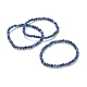 Натуральный содалита бисерные браслеты простирания BJEW-D446-A-36-1