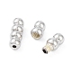 Rhodium Plated 925 Sterling Silver Screw Clasps STER-K173-04P-2