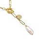 Natürliche Barockperlen Keshi Perlen Lariat Halsketten NJEW-JN03042-03-2