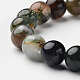 Natural Indian Agate Round Bead Stretch Bracelets BJEW-L594-A06-2