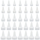 Benecreat 60 個 5 サイズ ナチュラル ツイスト ボトル キャップ  スクイズディスペンサー用の白いスクイズボトル交換キャップ  チップアプリケーターボトル  グルーボトルを絞る  12pcs /サイズ FIND-BC0003-98-1