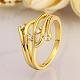 Romantic Real 18K Gold Plated Brass Cubic Zirconia Finger Rings RJEW-BB07698-7G-3