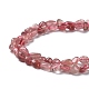 Chapelets de perles aux fraises en quartz naturel G-P497-01A-07-3