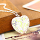 Collier pendentif cage coeur en alliage avec pierre de luminaires synthétiques LUMI-PW0001-048S-C-3