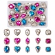 30pcs 15 style coudre sur strass GLAA-TA0001-22-2