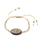 Bracelet à maillons en acrylique plaqué ovale pour fille femme BJEW-JB06862-01-1